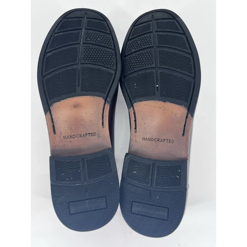French Shriner‎ Gaffney Mens 10M Burgandy Loafers  Slip-On Tassels Leather